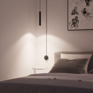 vertical black cylindrical small pendant lights 600x600