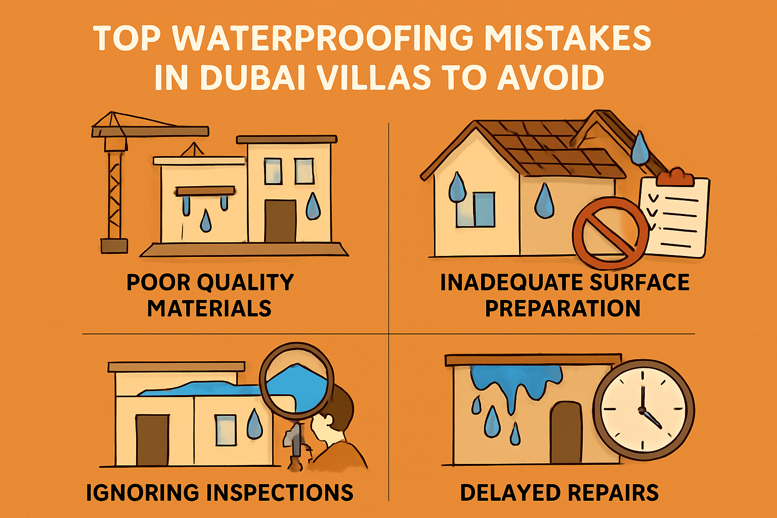 Top Waterproofing Mistakes in Dubai Villas to Avoid • #1 Waterproofing Company in Dubai & UAE