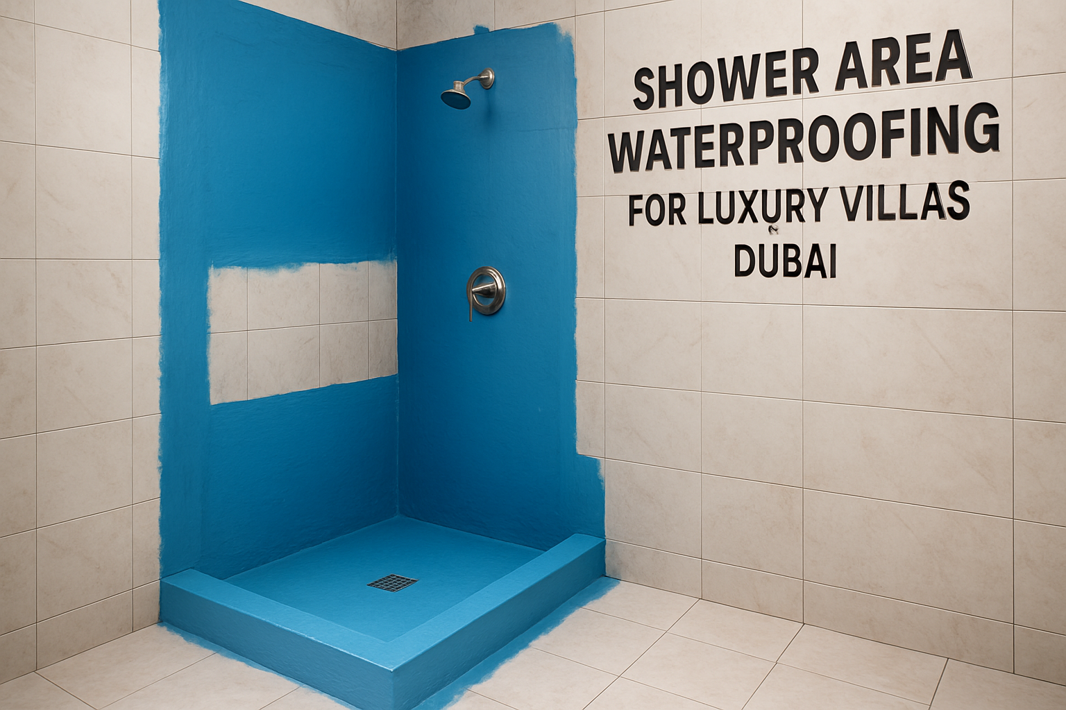 Shower Area Waterproofing for Luxury Villas Dubai • #1 Waterproofing Company in Dubai & UAE
