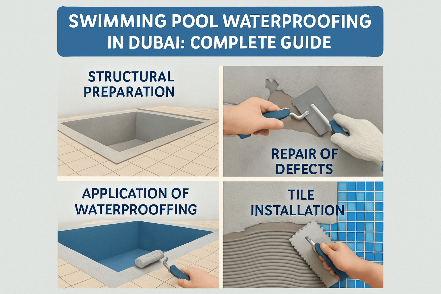 Swimming Pool Waterproofing in Dubai Complete Guide • #1 Waterproofing Company in Dubai & UAE
